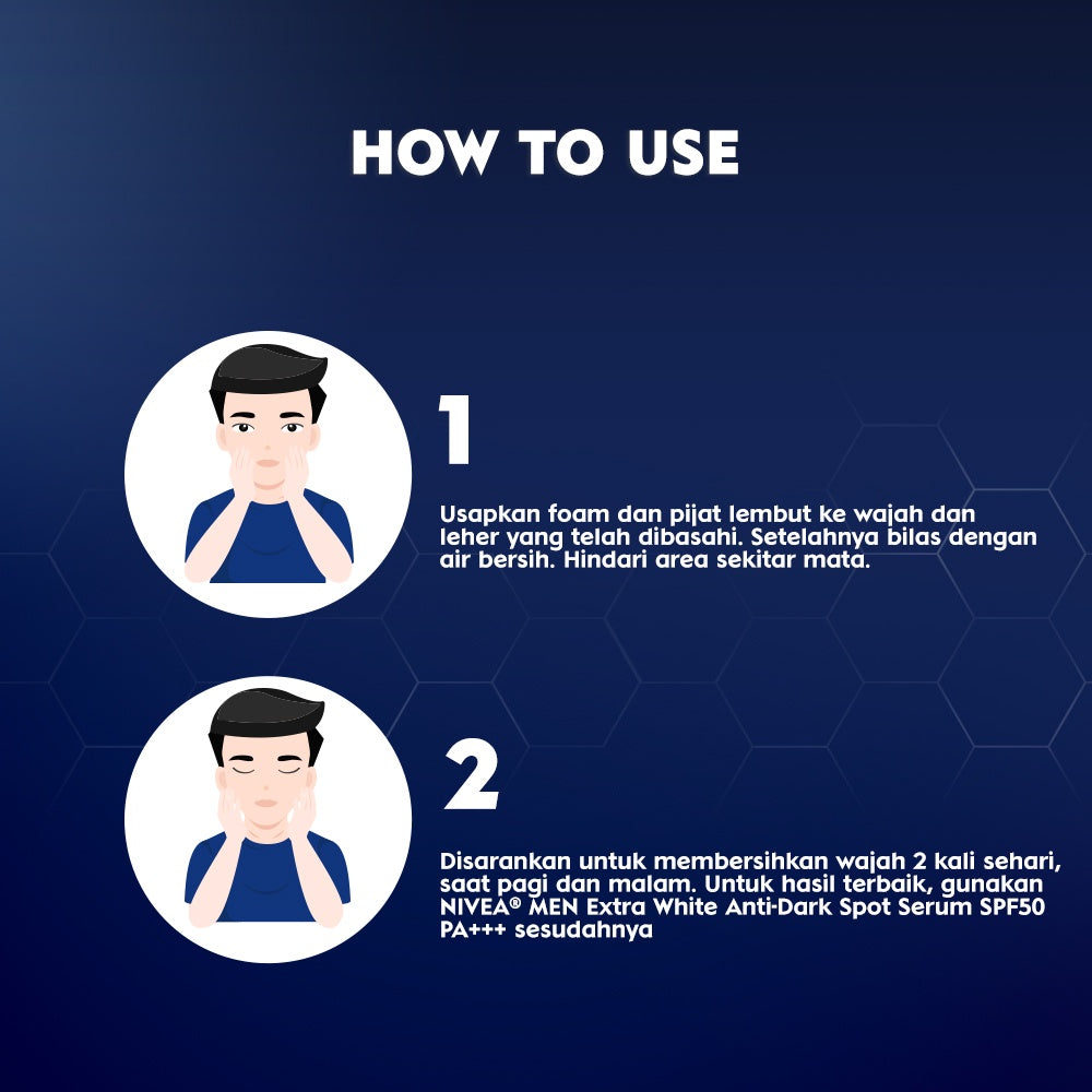 NIVEA MEN Personal Care Men Acne Oil Clear Acne Defense Foam 100 ml - Glow Mates Exclusive