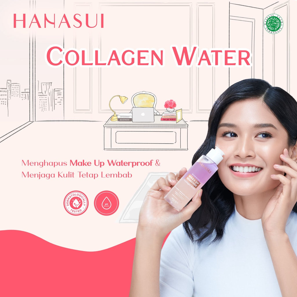 Hanasui Waterproof Make Up Remover + Collagen Water - Glow Mates Exclusive
