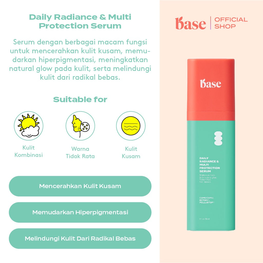 BASE Daily Radiance & Multi Protection Serum - Glow Mates Exclusive