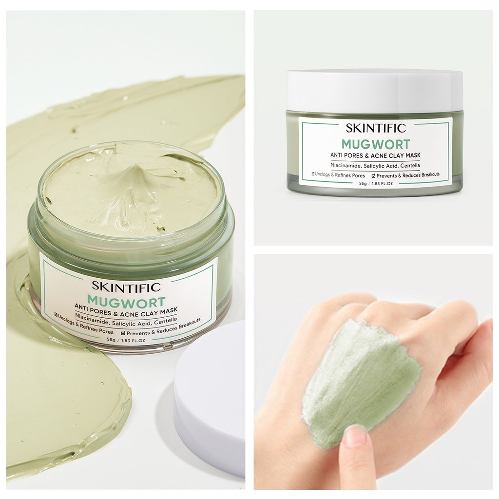 SKINTIFIC Mugwort Acne Clay Mask - Glow Mates Exclusive