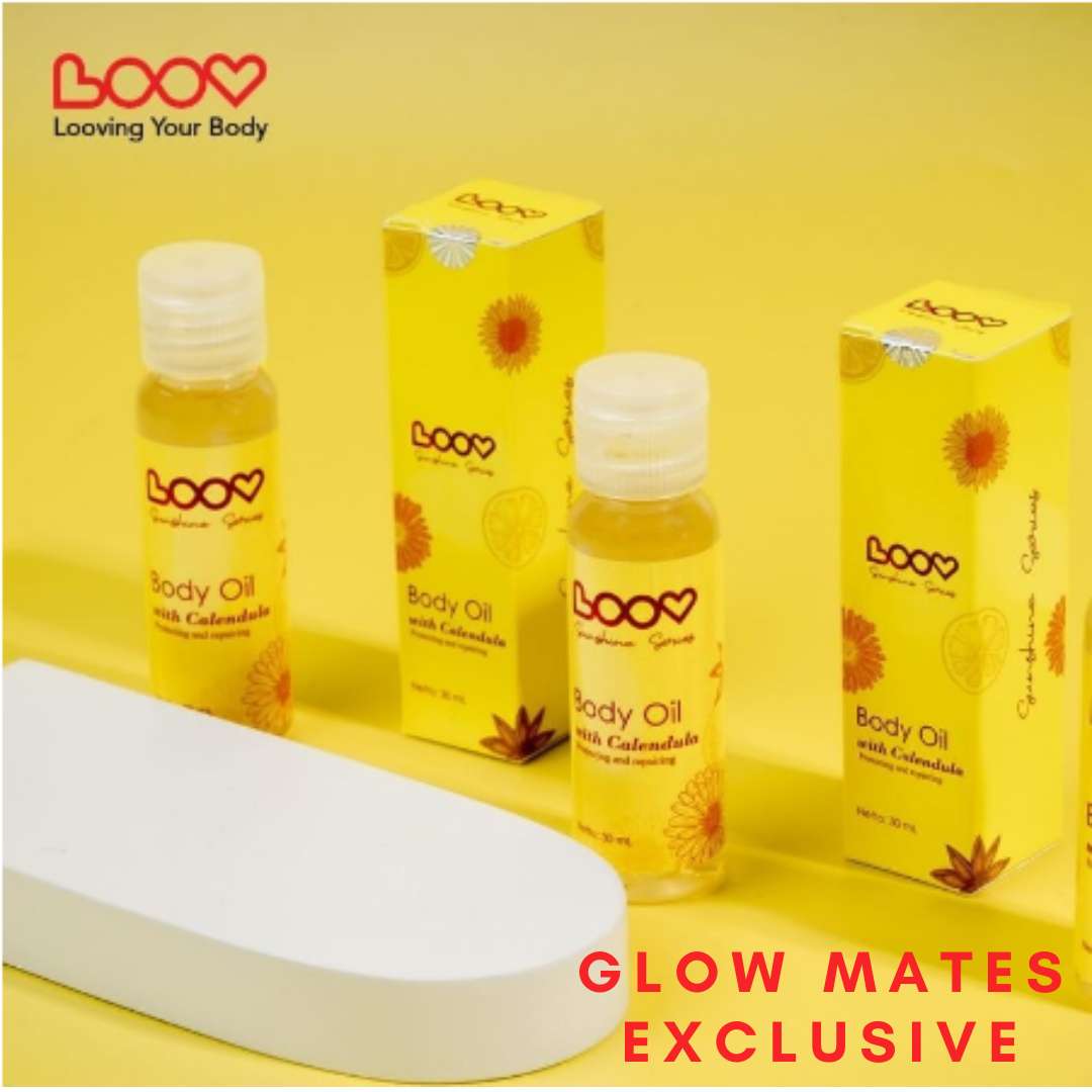 LOOV Body Cream dan Oil Paket Travel Kit - Glow Mates Exclusive
