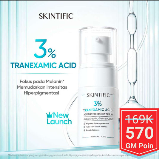SKINTIFIC 3% Tranexamic Acid Advanced Bright Serum - Glow Mates Exclusive