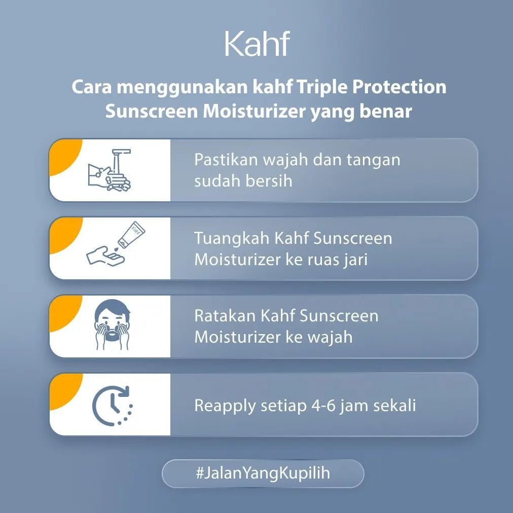 Kahf Triple Protection Sunscreen Moisturizer SPF 30 PA+++ - Glow Mates Exclusive