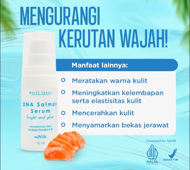 Serum DNA Salmon Bright & Glow NR Beauty by N203R - 300 Poin GM