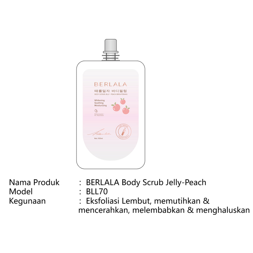 BERLALA Bodycare BLL70 Pink Acid Exfoliating Gel Facial Glowing Blackhead Cleaner Body Exfoliating - 500 Poin GM