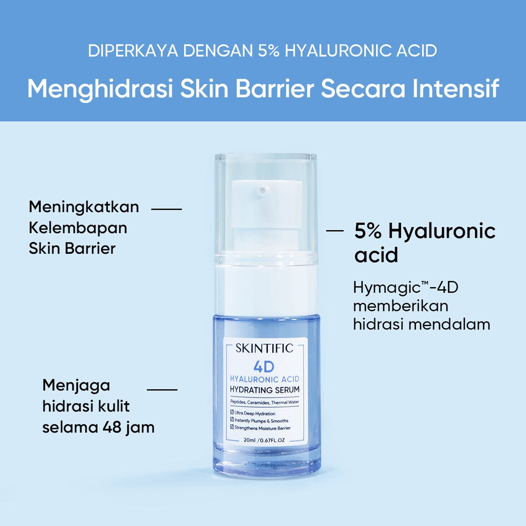 SKINTIFIC 4D Pure Hyaluronic Acid Hydrating Serum - Glow Mates Exclusive
