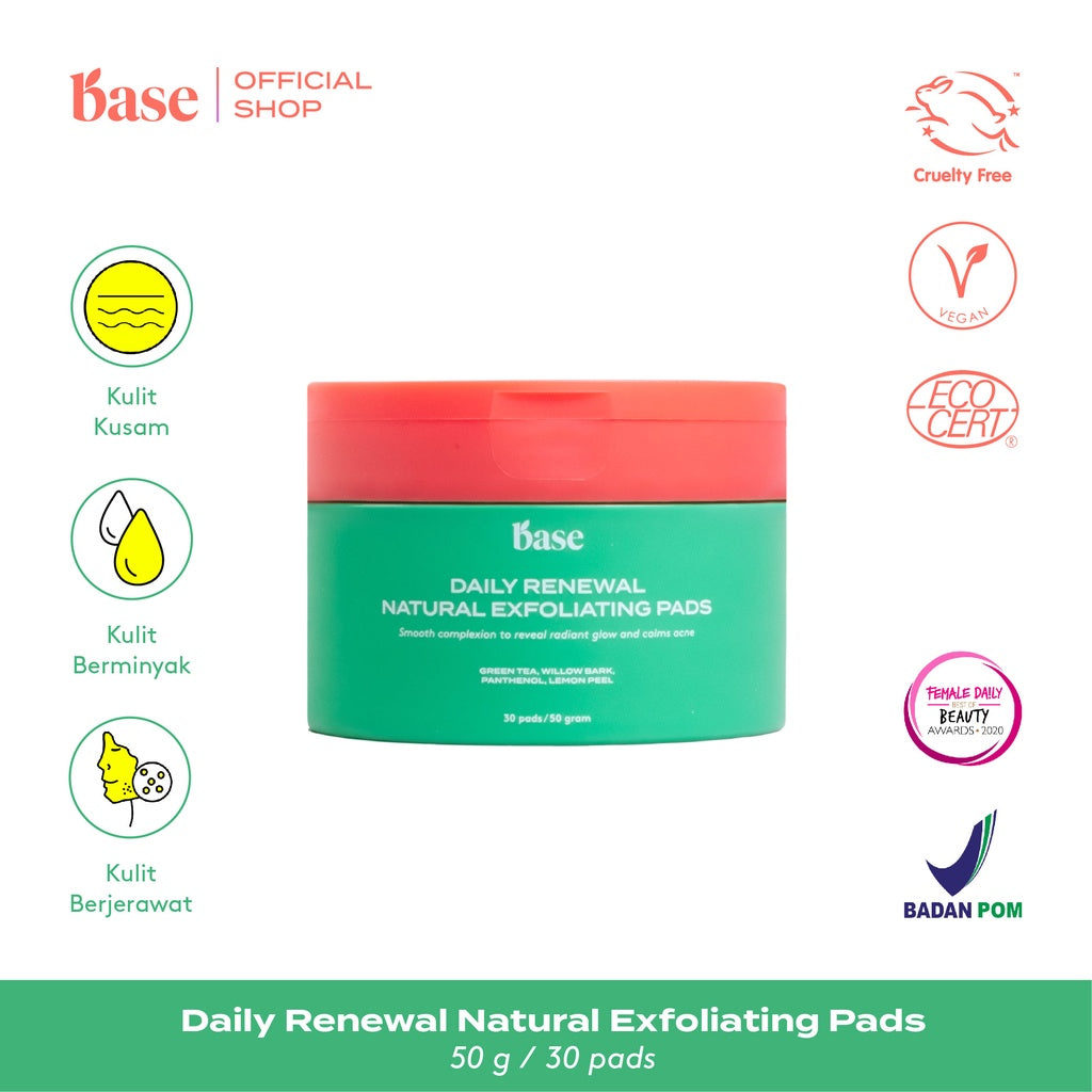 BASE Daily Renewal Natural Exfoliating Pads Glow Mates Exclusive -