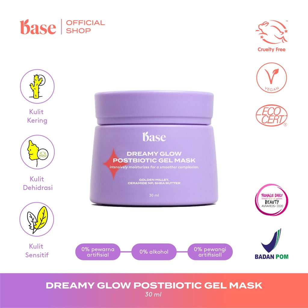 BASE Dreamy Glow Postbiotic Gel Mask - 490 Poin GM