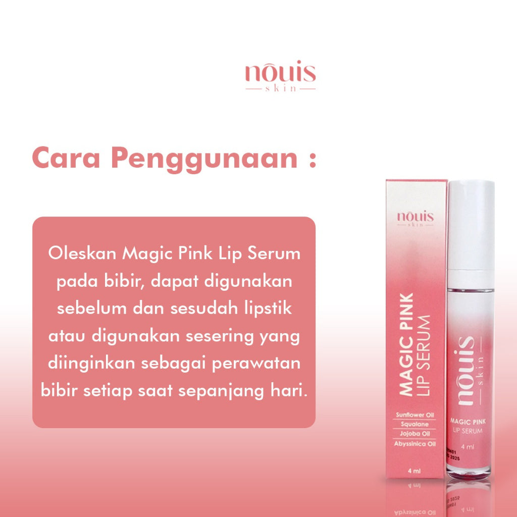 Nouis Skin Magic Pink Lip Serum - Glow Mates Exclusive