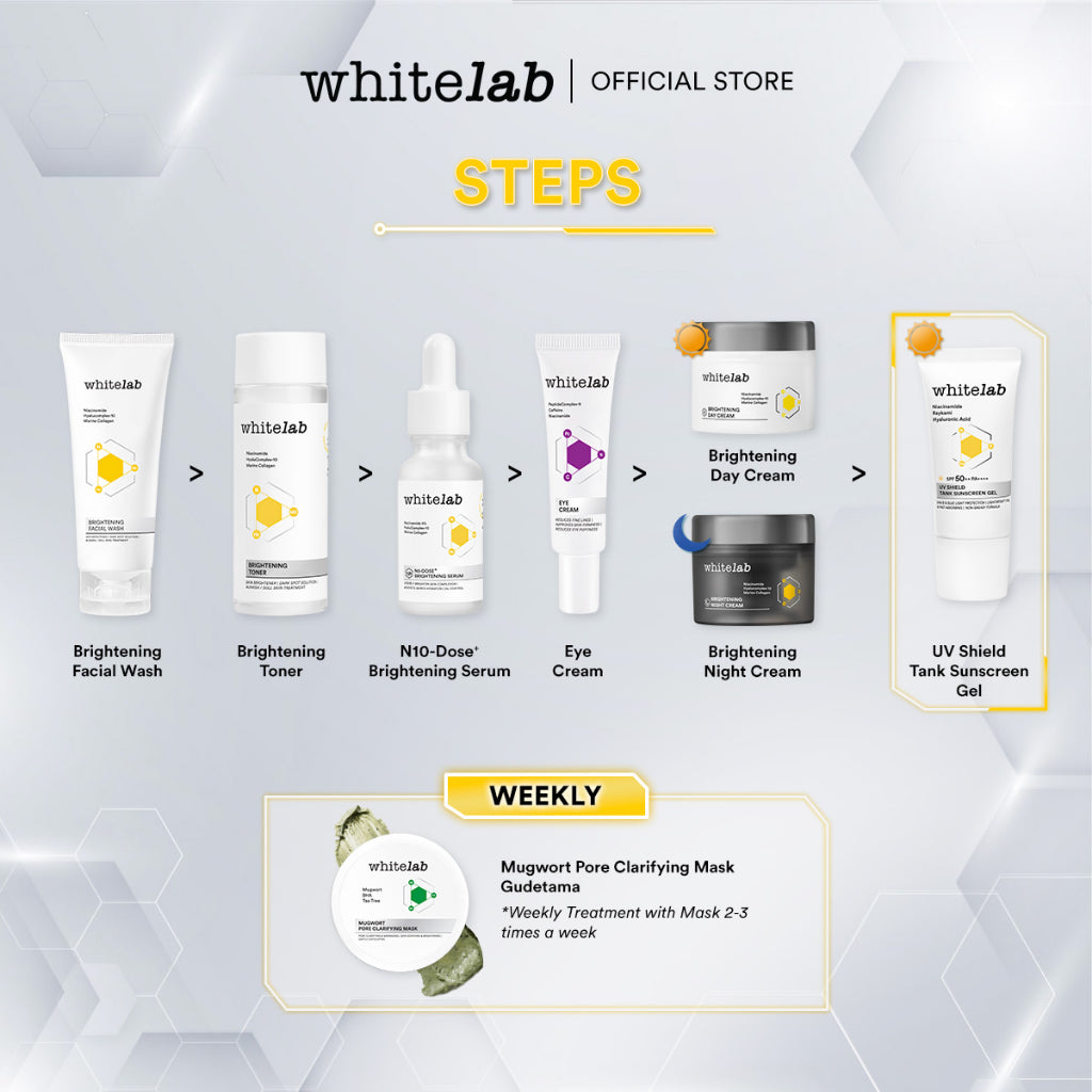 Whitelab UV Shield Tank Sunscreen Gel SPF 50+ PA+++ - Glow Mates Exclusive