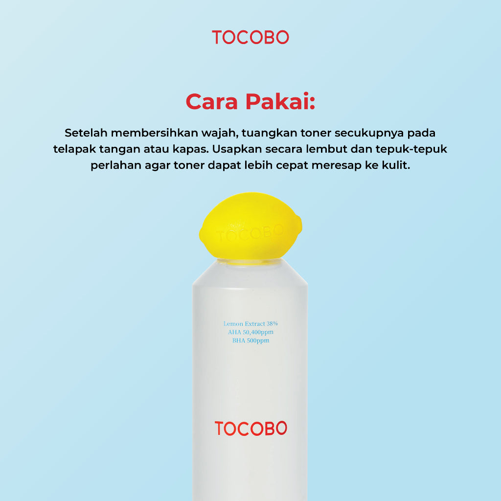 TOCOBO AHA BHA Lemon Toner (Exfoliating Toner) - Glow Mates Exclusive