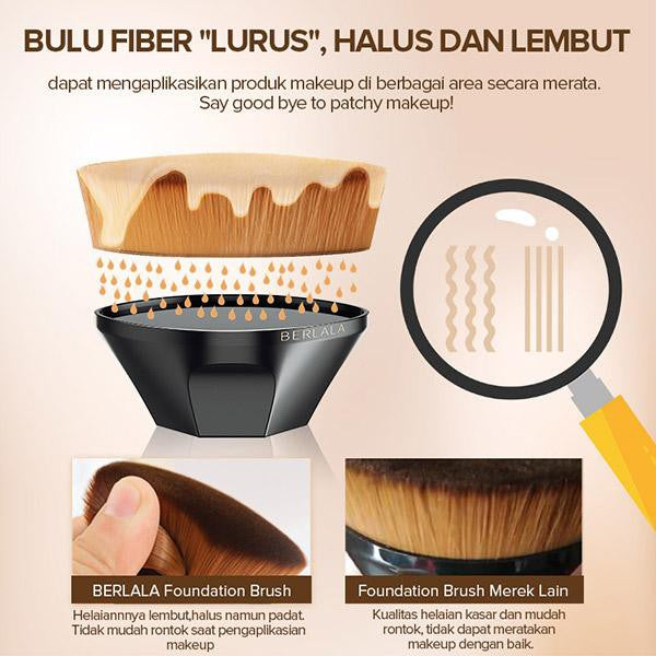 BERLALA FILTER Original Professional Foundation Brush Kuas Make Up BLL09 - Glow Mates Exclusive