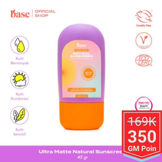 BASE Ultra Matte Natural Sunscreen SPF 50 PA+++ - Glow Mates Exclusive