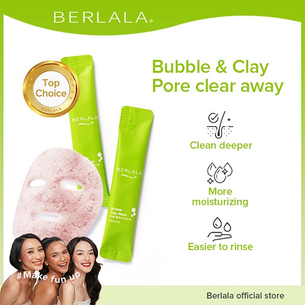 BERLALA Bubble Clay Mask Masker Clay Mask Instant - Glow Mates Exclusive