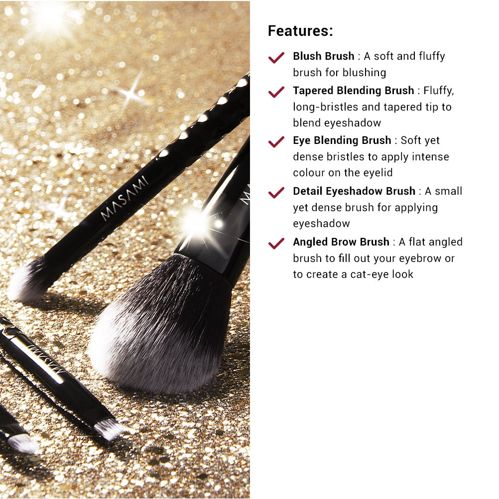 Masami Sparkling Brush Set (5 pcs) - Glow Mates Exclusive