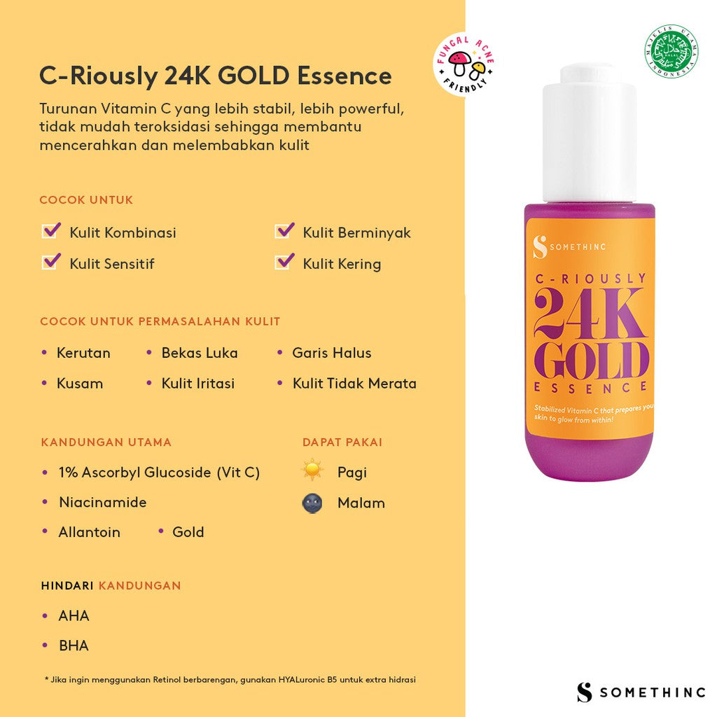 SOMETHINC CRIOUSLY 24K GOLD Essence Serum (20 mL) - Glow Mates Exclusive