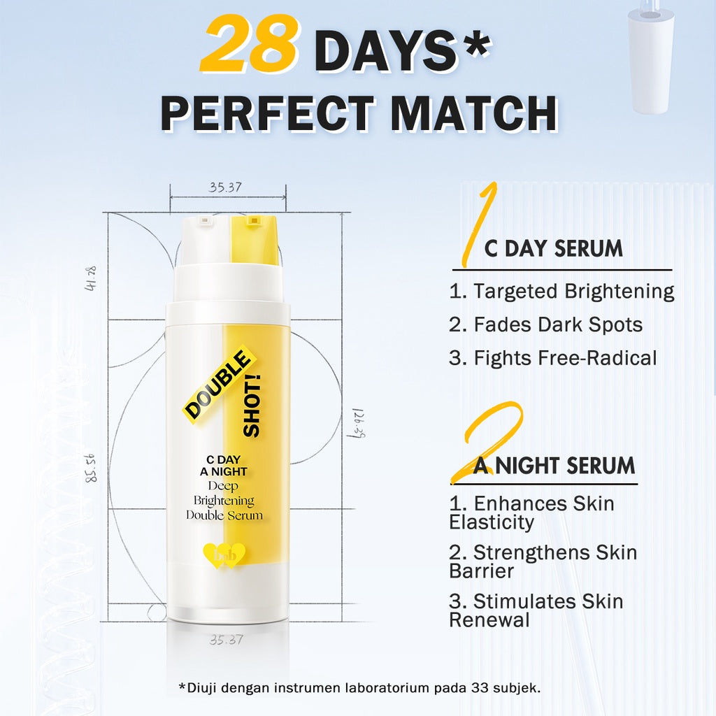 BNB barenbliss Meta Glow Double shot! C Day A Night Deep Brightening korea Double Serum - Glow Mates Exclusive