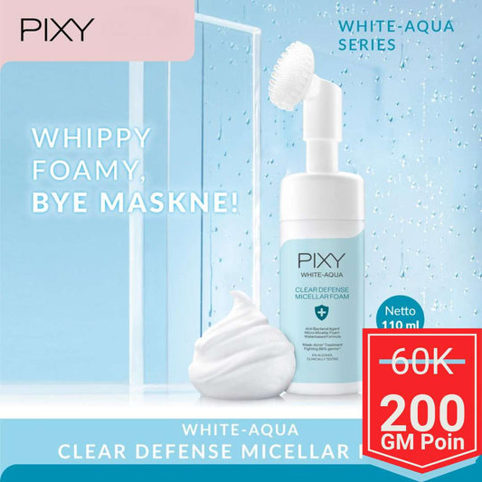 PIXY White Aqua Clear Defense Micellar Foam - Glow Mates Exclusive