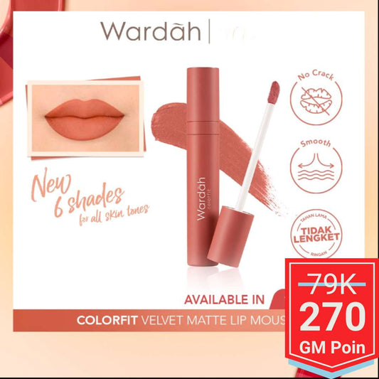 Wardah Colorfit Velvet Matte Lip Mousse - Glow Mates Exclusive