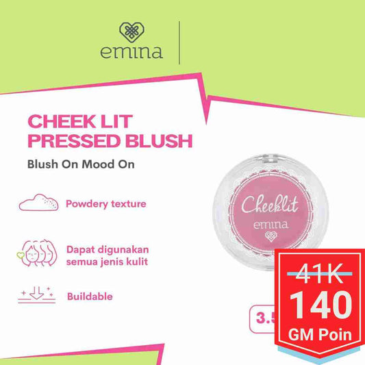 Emina Cheek Lit Pressed Blush 3.5 g - Glow Mates Exclusive