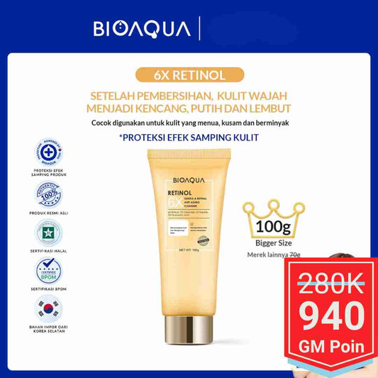 BIOAQUA 6X Gentle-A Retinol Amino Facial Wash - Glow Mates Exclusive