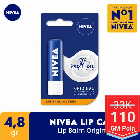 NIVEA Lip Balm Original Essential Care - Glow Mates Exclusive