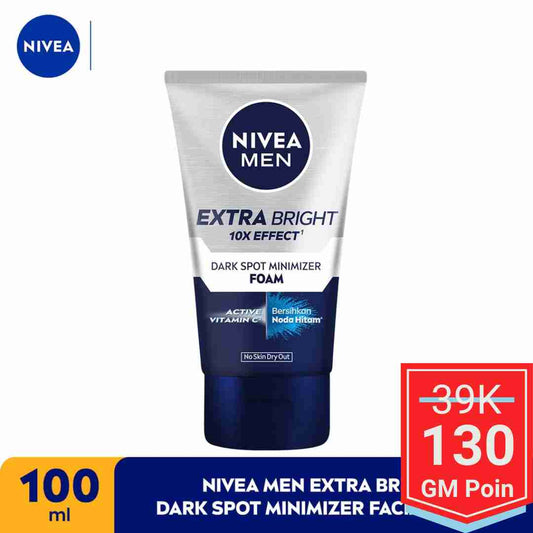 NIVEA MEN Personal Care Men Bright Dark Spot Minimizer Facial Foam 100 ml - Glow Mates Exclusive