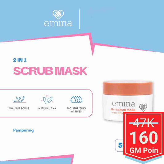 Emina 2 in 1 Scrub Mask - Glow Mates Exclusive