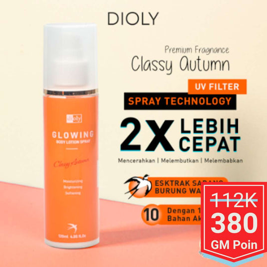 Dioly Glowing Body Lotion Spray Classy Autumn Normal Skin - Glow Mates Exclusive