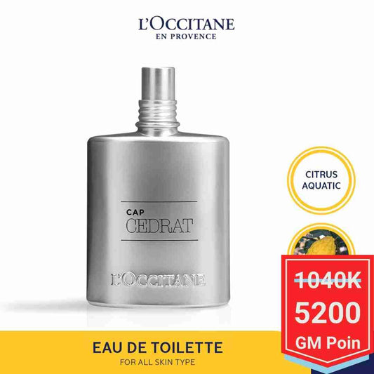 L'Occitane Cap Cedrat Eau De Toilette Mens - Glow Mates Exclusive