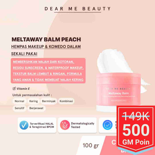 Dear Me Beauty Meltaway Balm Peach - Glow Mates Exclusive