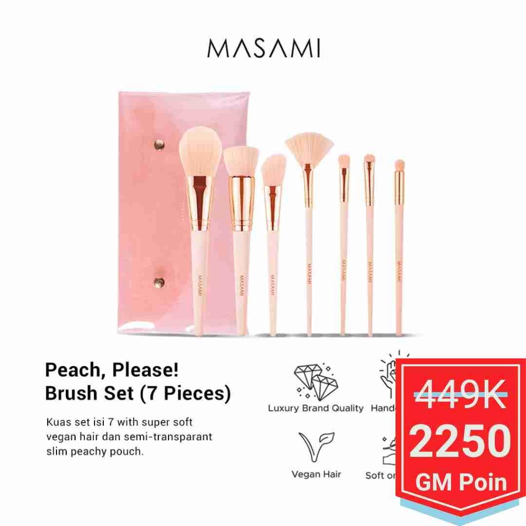 Masami Peach,Please! Brush Set (7 pcs) - Glow Mates Exclusive