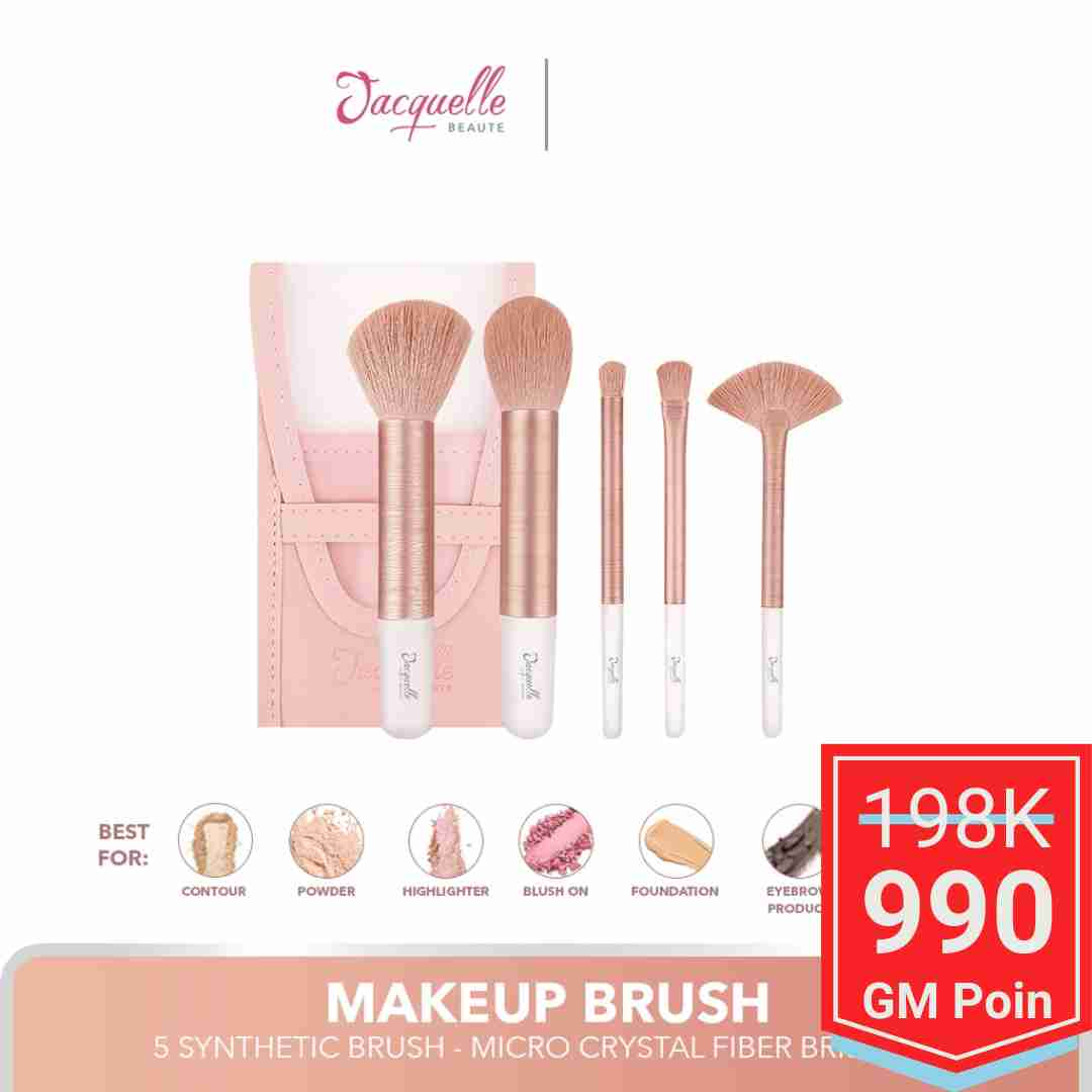 Jacquelle Rose Golden Brush Set (Travel Size) - Glow Mates Exclusive