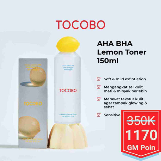 TOCOBO AHA BHA Lemon Toner (Exfoliating Toner) - Glow Mates Exclusive