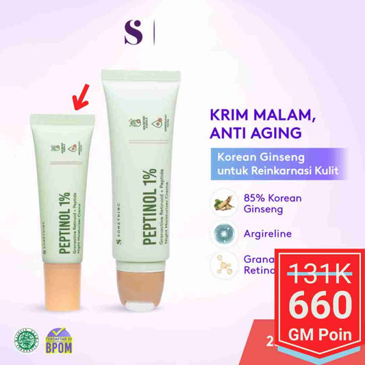 Somethinc Peptinol Granactive Retinoid + Peptide Night Moisturizer Creme (25 mL) - Glow Mates Exclusive