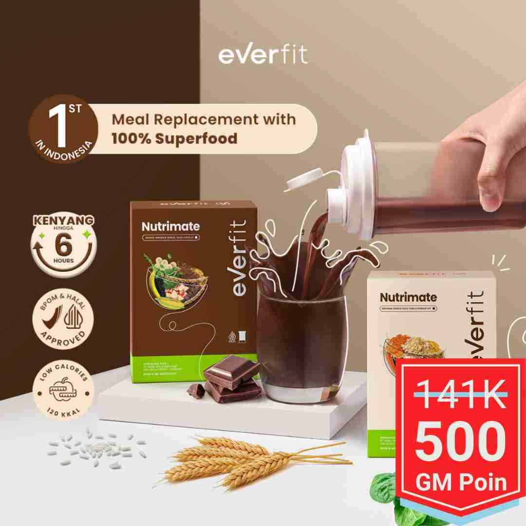 Everfit Nutrimate Meal Replacement dengan Oat - Glow Mates Exclusive