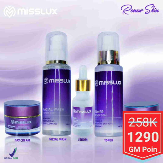 MISSLUX Paket Skincare renew skin perfect extra rejuvenation - Glow Mates Exlusive