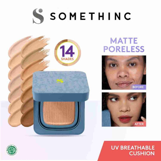 SOMETHINC HOOMAN Breathable UV Cushion Cover SPF 35 PA++++ - Cushion Matte Finish Tidak Menyumbat Pori-Pori