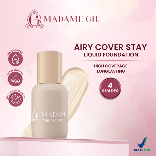 Madame Gie Madame Airy Cover Stay Liquid Foundation - High Coverage Longlasting MakeUp