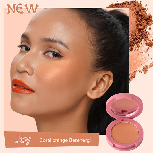 BERLALA Color Breeze Blush Pigmented Rouge Natural Powder Soft Pigment Blush On BPOM BLL02 Joy - 285 Poin GM