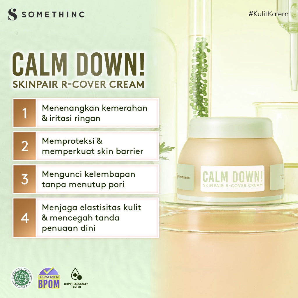 [NEW LAUNCH] SOMETHINC Calm Down! Skinpair R-Cover Cream - (Madagascar Centella Asiatica, Skin Barrier, Kulit Sensitif, Kulit Iritasi)