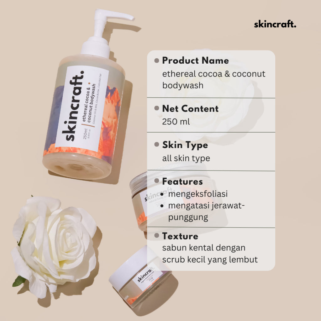 Skincraft Ethereal Cocoa & Coconut Body Wash - 130 POIN GM