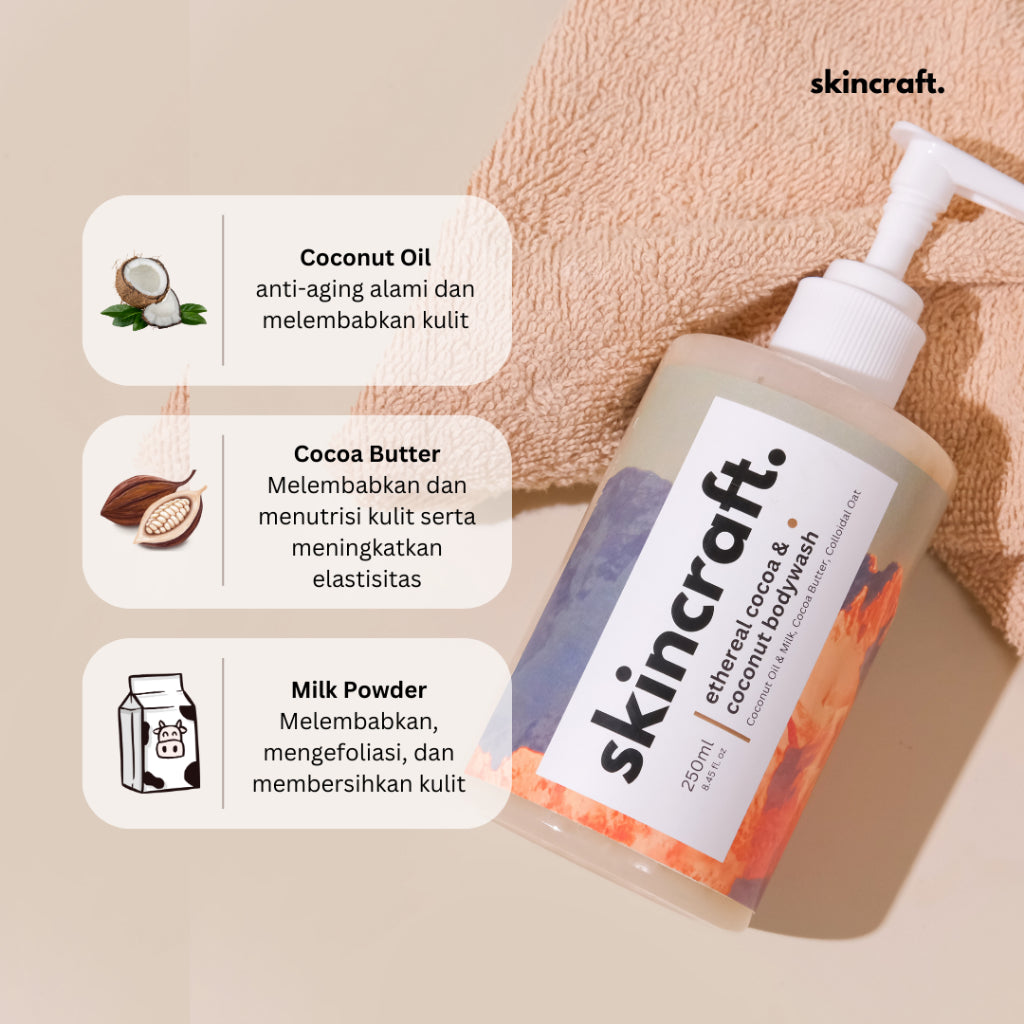 Skincraft Ethereal Cocoa & Coconut Body Wash - 130 POIN GM