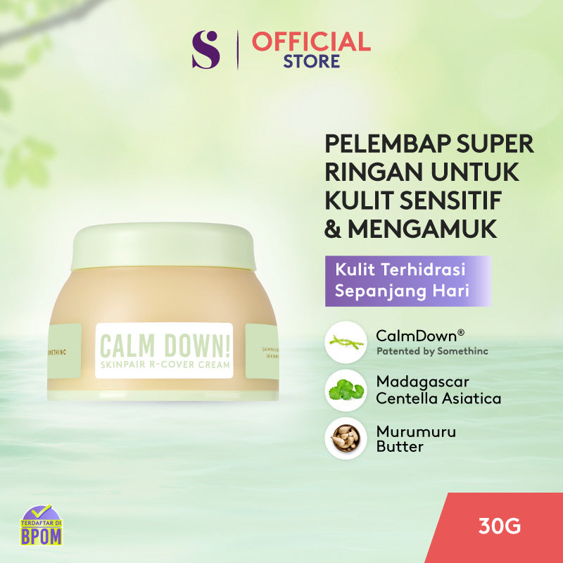 [NEW LAUNCH] SOMETHINC Calm Down! Skinpair R-Cover Cream - (Madagascar Centella Asiatica, Skin Barrier, Kulit Sensitif, Kulit Iritasi)