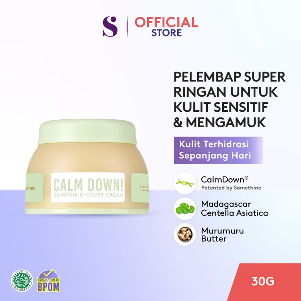 [NEW LAUNCH] SOMETHINC Calm Down! Skinpair R-Cover Cream - (Madagascar Centella Asiatica, Skin Barrier, Kulit Sensitif, Kulit Iritasi)