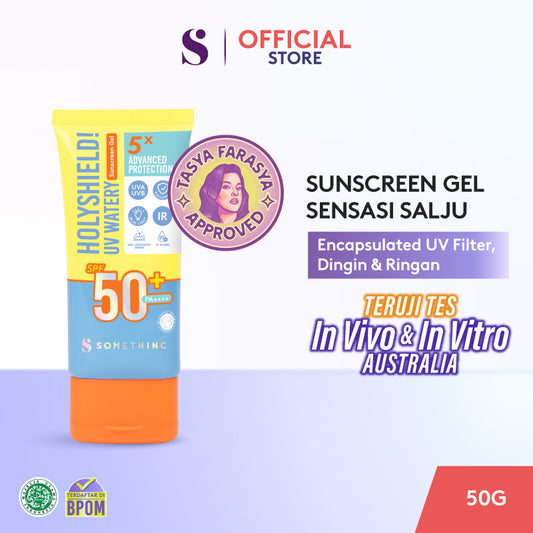 [GIFT ONLY] [CERTIFIED IN VIVO + IN VITRO AUSTRALIA] [TASYA FARASYA APPROVED] SOMETHINC Holyshield! UV Watery Sunscreen Gel SPF 50+ PA++++ - Sunscreen Sensasi Salju