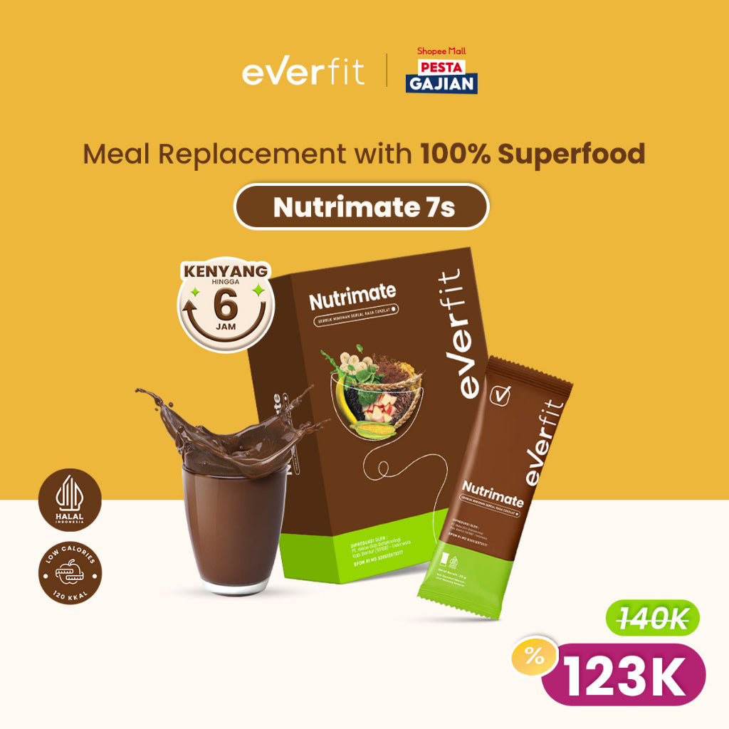 Everfit Nutrimate Meal Replacement dengan Oat - Glow Mates Exclusive