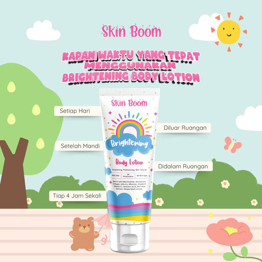 Skin Boom Brightening Body Lotion/ Salmontion Face and Body Soap - 350 Poin GM