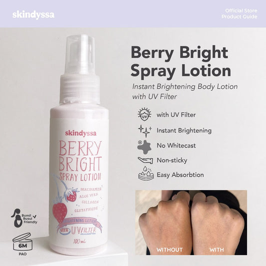 Skindyssa - Berry Bright Spray Lotion with UV Filter/Crystal Brightening Serum - 2200 Poin GM