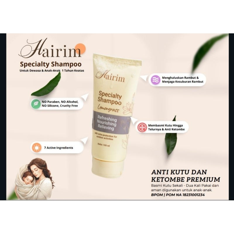 Hairim Shampoo Kutu Premium dari anak sampai dewasa bisa pakai